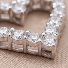 0.78 CT Diamond Open Heart Pendant