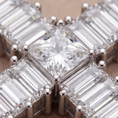 9.35 CT Baguette & Princess-cut Diamond Cross Pendant