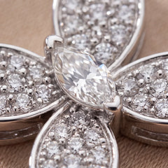 0.84 CT Round & Marquise Diamond Butterfly Pendant