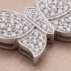 1.52 CT Round Diamond Butterfly Pendant