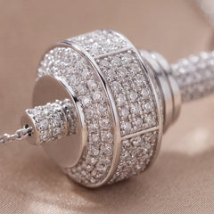 5.88 CT Round Diamond Dumbbell Pendant