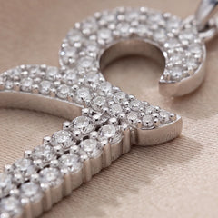0.46 CT Round Diamond Pave Letter Pendant