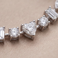 1.35 CT Multi Shape Diamond Bar Necklace