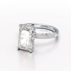 4.36 CT Emerald Lab Diamonds Engagement Ring - Jama Jewels 