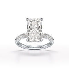 4.36 CT Emerald Lab Diamonds Engagement Ring - Jama Jewels 