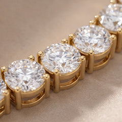 10.00 CT Round Cut Diamond Graduated Tennis Necklace