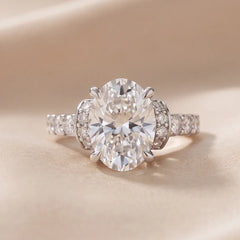 2.63 CT Oval Side Stone Ring