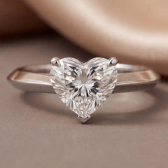 2 CT Heart Solitaire Ring