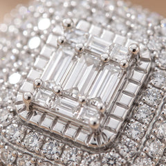 3.64 CT Baguette & Round Diamond Pavé Dome Ring