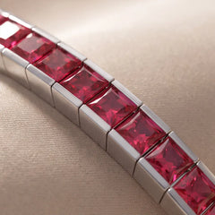 9.00 CT Princess Ruby Tennis Bracelet