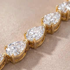 7.00 CT Pear Cut Diamond Tennis Necklace