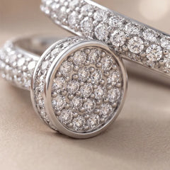1.69 CT Round Diamond Nail Wrap Ring