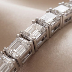 5.10 CT Emerald Cut Diamond Tennis Bracelet