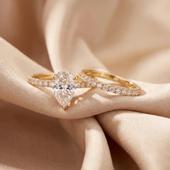 2.24 CT Pear Solitaire with Pavé Ring