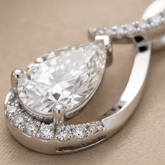 2.16 CT Pear Diamond Swirl Chain Necklace