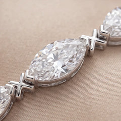 25.20 CT Marquise Cut Diamond Tennis Necklace