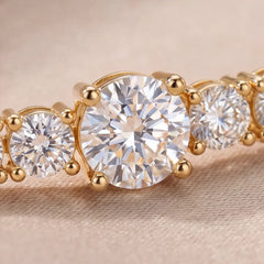 11.66 CT Round Cut Diamond Train Stop Tennis Necklace
