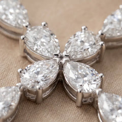 2.00 CT Pear Diamond Cross Pendant