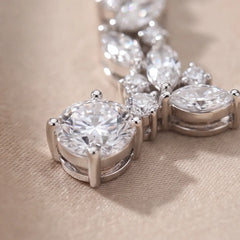 1.88 CT Round & Marquise Diamond Leaf Chain Necklace