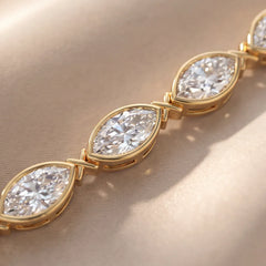 10.20 CT Marquise Cut Diamond Tennis Bracelet