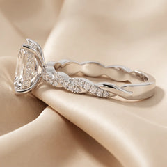 2.28 CT Emerald-cut Diamond Rope Band Ring