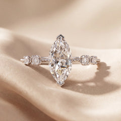 2.17 CT Marquise Side Diamond Ring