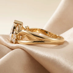 1.20 CT Pear Side Diamond Ring