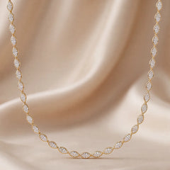 20.7 CT Marquise Cut Tennis Necklace