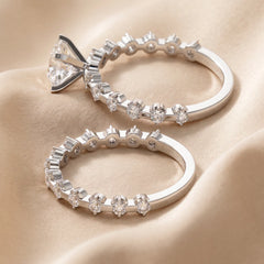 1.88 CT Round Diamond Pavé Twin Ring