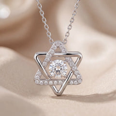 1.40 CT Round Diamond Star of David Pendant