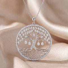 2.10 CT Multi Shape Diamond Tree of Life Medallion Pendant