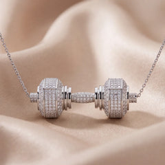 5.88 CT Round Diamond Dumbbell Pendant