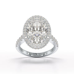 6.1 CT Oval Cut Lab Diamond Wedding Ring - Jama Jewels 