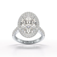 6.1 CT Oval Cut Lab Diamond Wedding Ring - Jama Jewels 