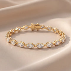 10.20 CT Marquise Cut Diamond Tennis Bracelet