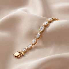 4.20 CT Marquise Cut Diamond Bezel Tennis Bracelet