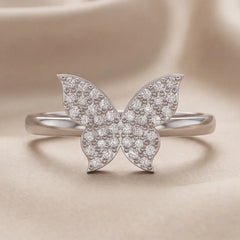 0.29 CT Round Diamond Butterfly Ring
