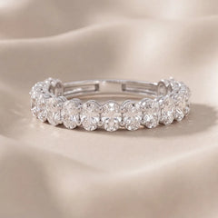 2.93 CT Oval Cut Half Eternity Ring