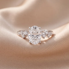 1.25 CT Oval Side Stone Ring