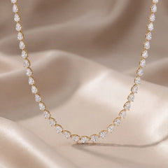 7.00 CT Pear Cut Diamond Tennis Necklace