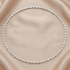 25.20 CT Marquise Cut Diamond Tennis Necklace