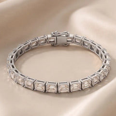 5.10 CT Emerald Cut Diamond Tennis Bracelet