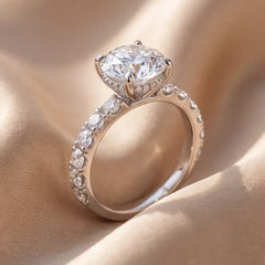 2.59 CT Round Solitaire Pavé Ring