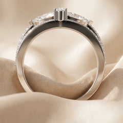 2.61 CT Double Trillion Diamond Split-Shank Cocktail Ring