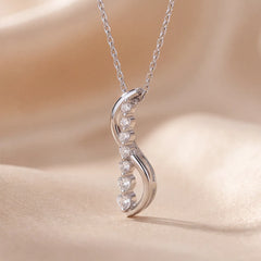 0.18 CT Diamond Graduated Wave Pendant