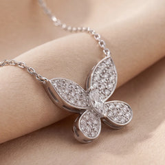 0.84 CT Round & Marquise Diamond Butterfly Pendant