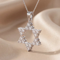 1.40 CT Round Diamond Star of David Pendant