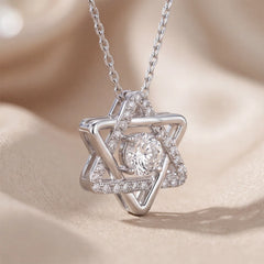 1.40 CT Round Diamond Star of David Pendant