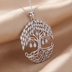 1.78 CT Multi Shape Diamond Tree of Life Pendant
