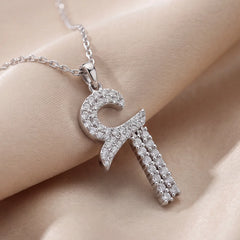 0.46 CT Round Diamond Pave Letter Pendant